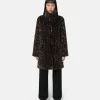 Blair Dark Leopard Mid-Length Coat