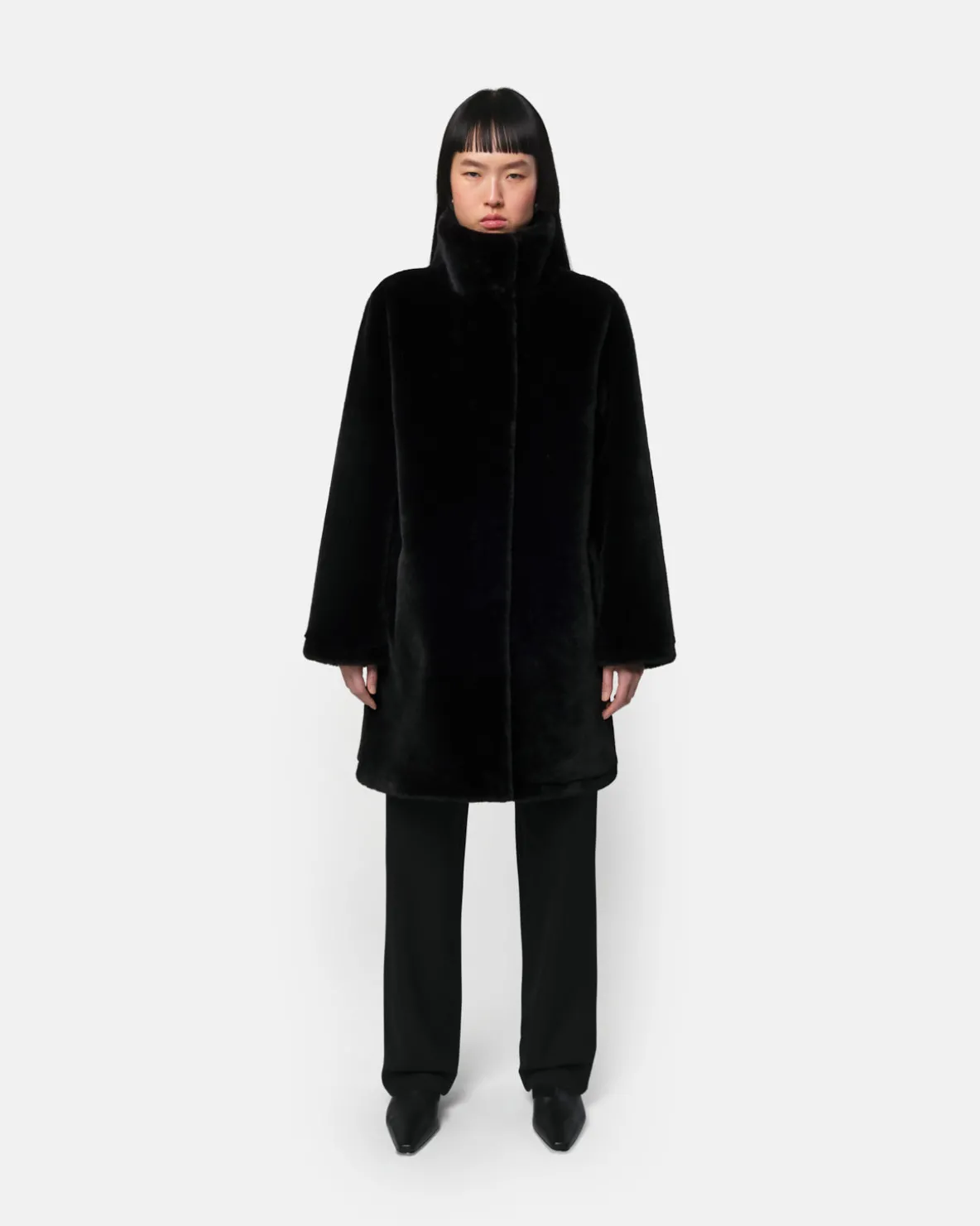 Blair Noir Mid-Length Coat