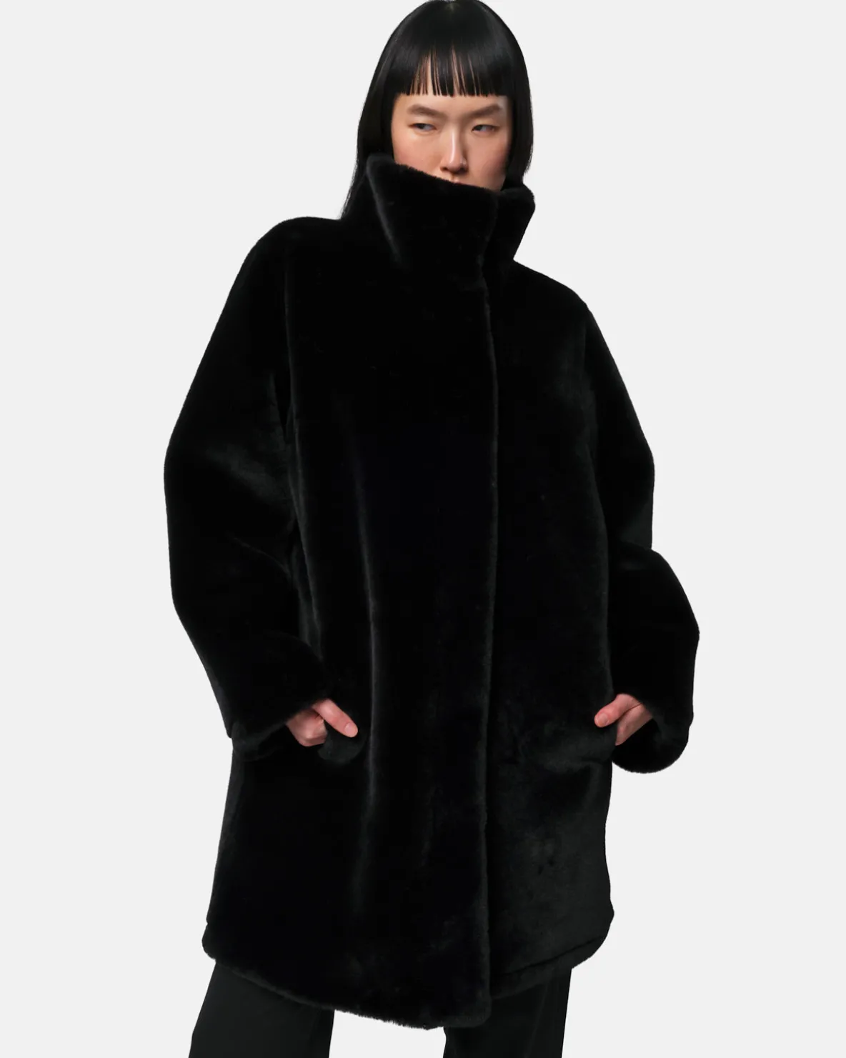 Blair Noir Mid-Length Coat