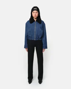 Carine Bomber Indigo & Noir