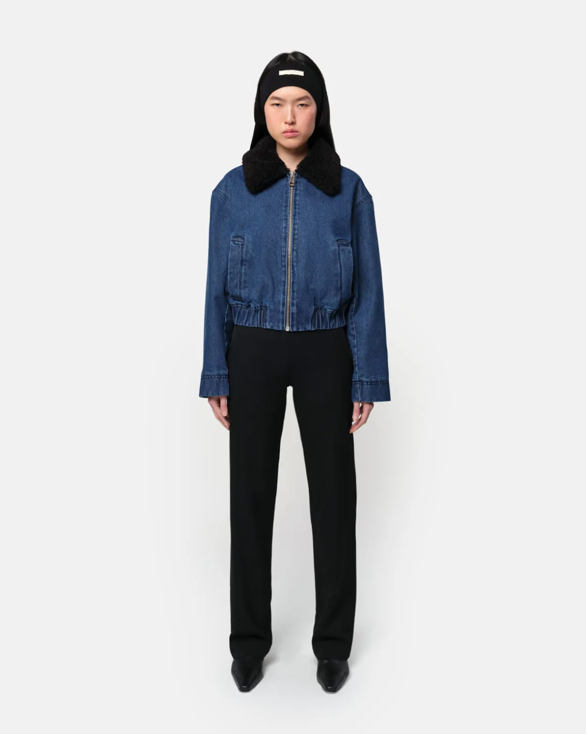 Carine Bomber Indigo & Noir