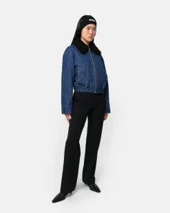 Carine Bomber Indigo & Noir