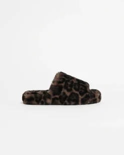 Dillon Dark Leopard Slide