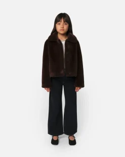 Elis Espresso Kids Short Coat
