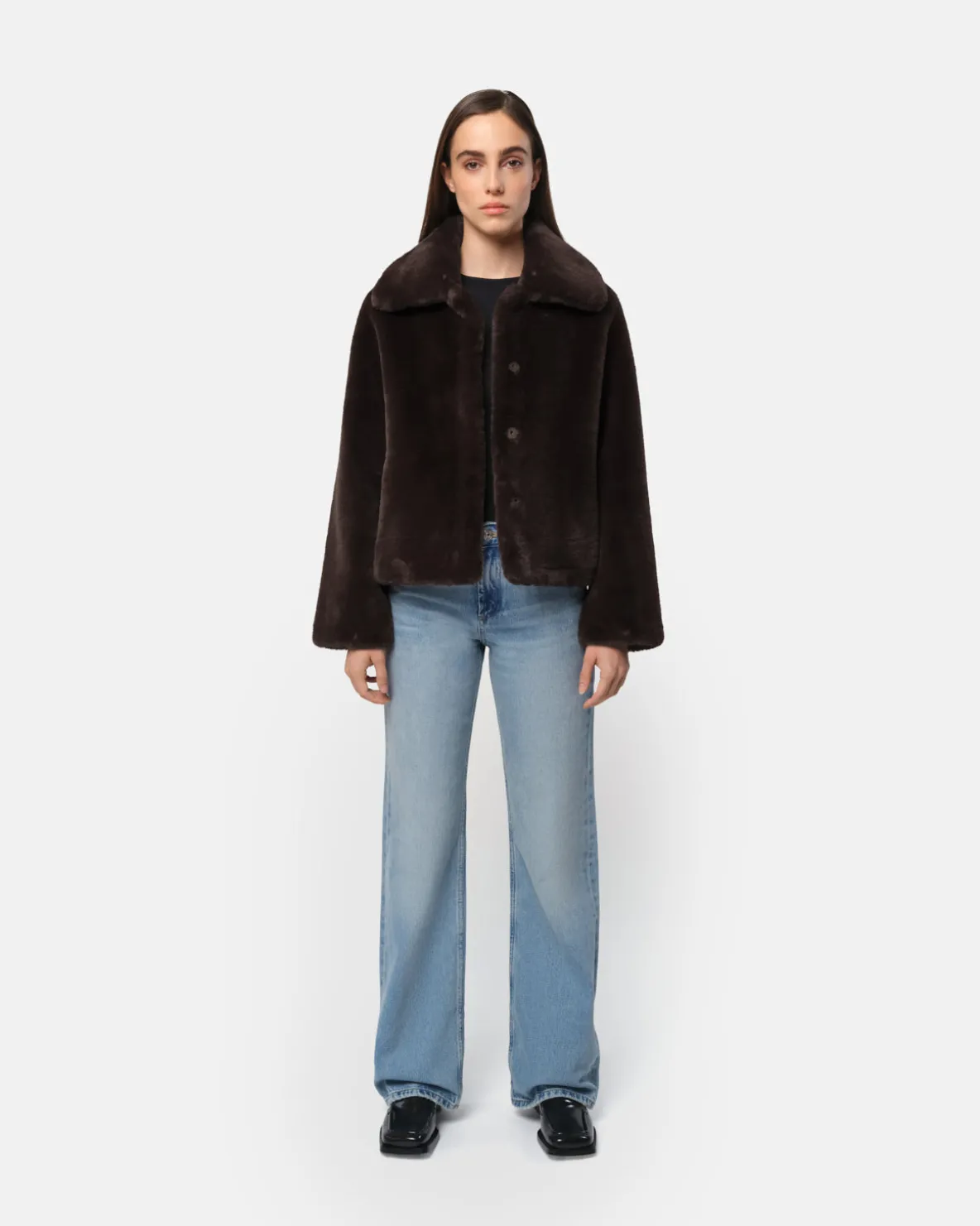 Elis Espresso Short Coat