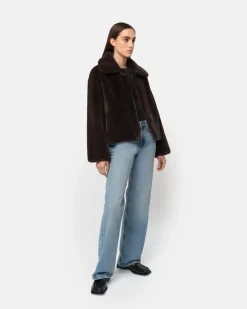 Elis Espresso Short Coat