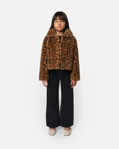 Elis Leopard Kids Short Coat