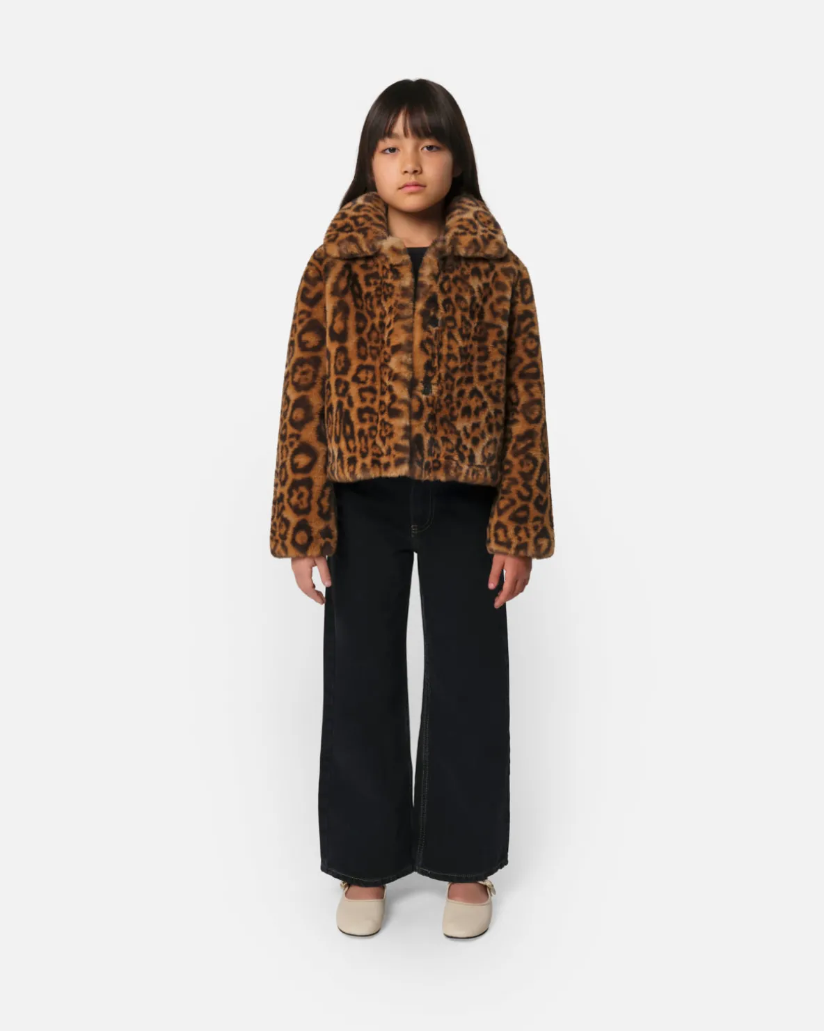 Elis Leopard Kids Short Coat