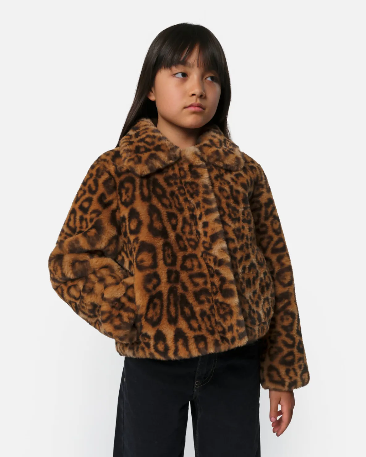 Elis Leopard Kids Short Coat