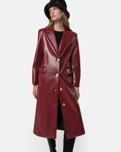 Lauren Overcoat Crimson