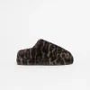 Misha Dark Leopard Slipper