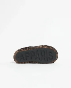 Misha Dark Leopard Slipper