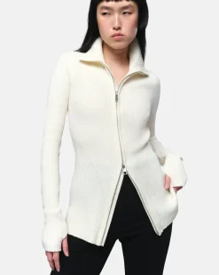 Nova Cream Zip-Up Cardigan