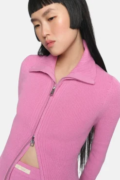Nova Orchid Zip-Up Cardigan